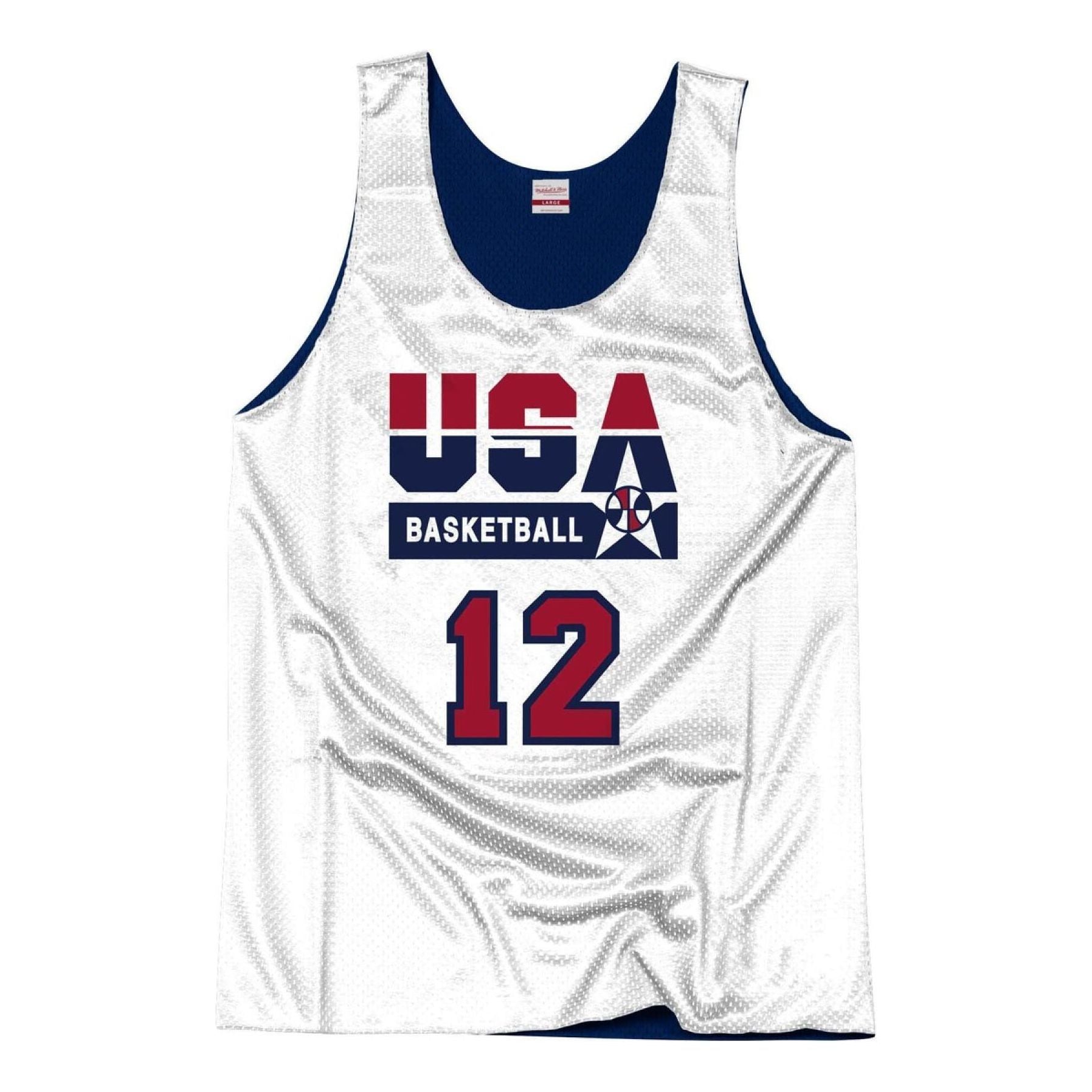 Mitchell & Ness x NBA Reversible Practice Team USA 1992 Jerseys 'John Stockton 12' ARPJGS18440-USANAVY92JST