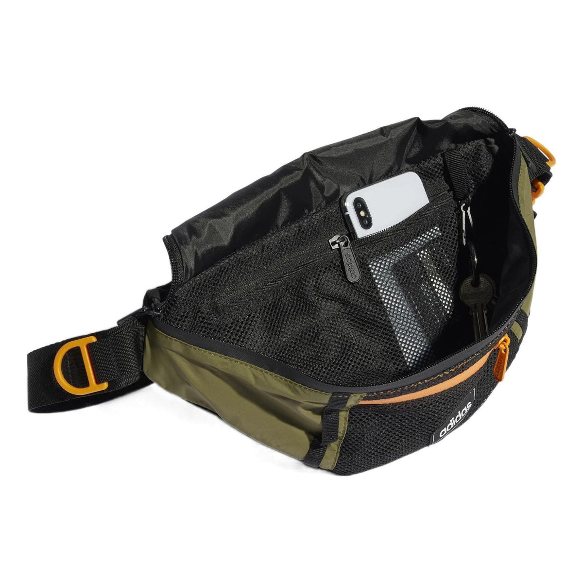adidas Street Crossbody Bag 'Black Green Orange' HC7196