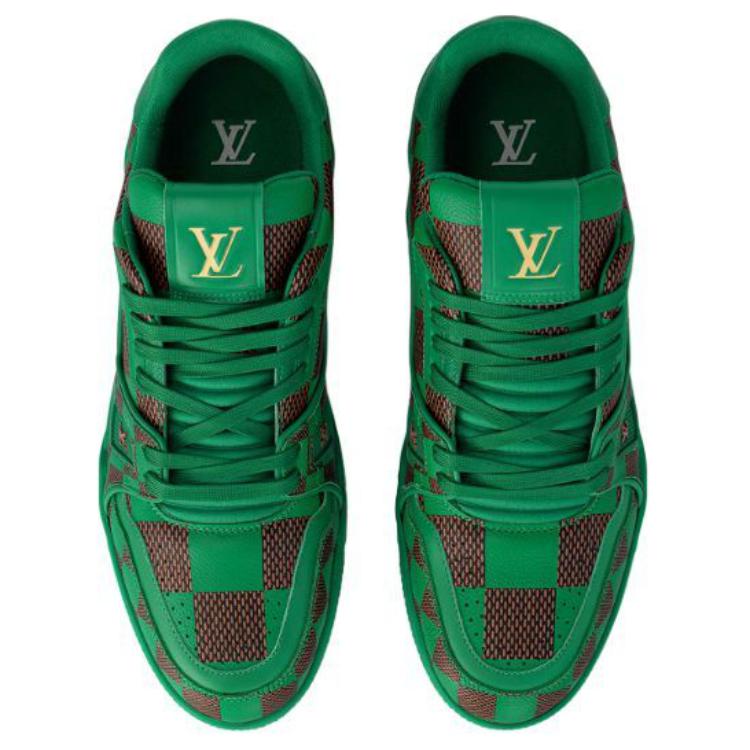 LOUIS VUITTON Trainer Low-Top Skateboard Shoes Unisex Green