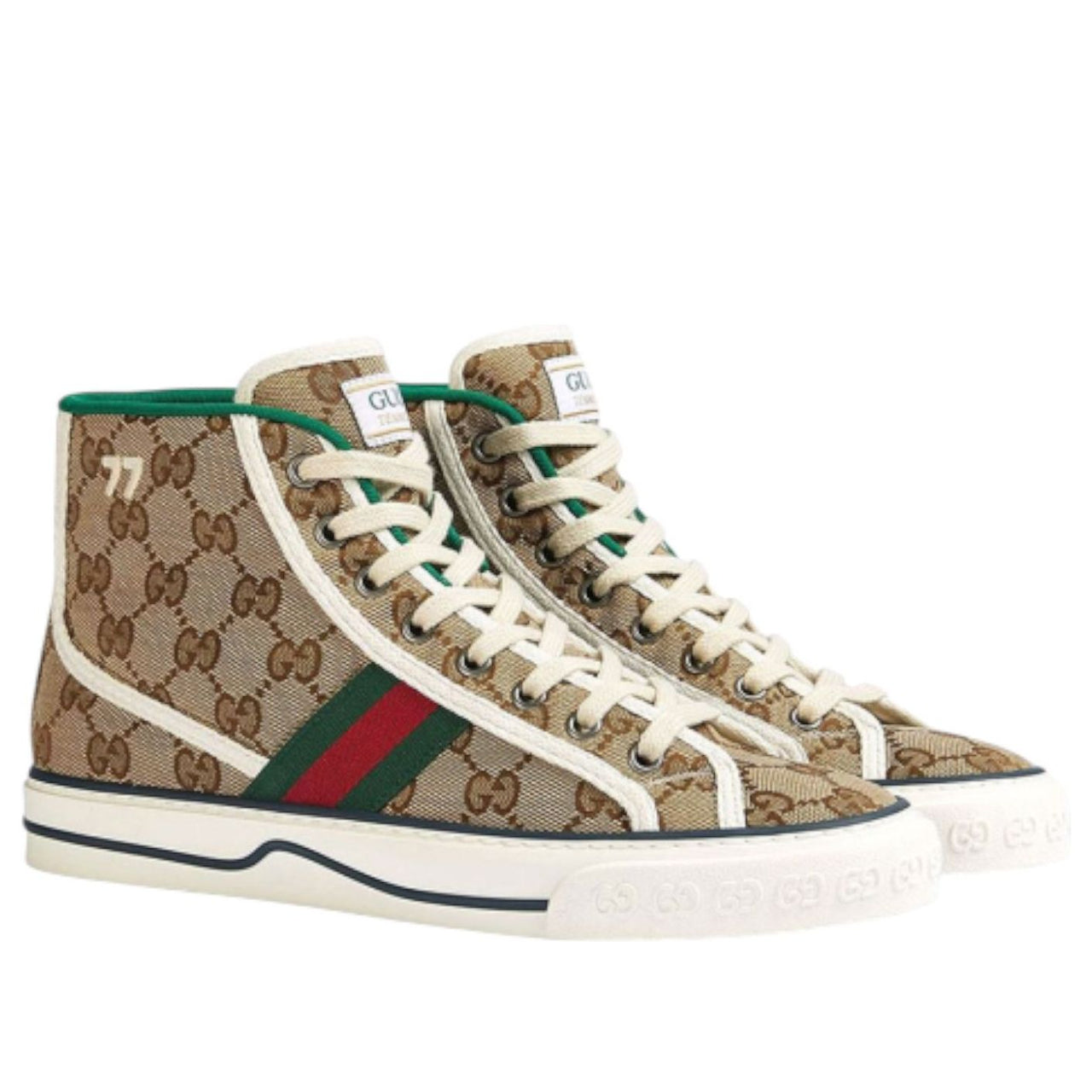 (WMNS) Gucci Tennis 1977 High Top GG 'White Red Green' 627838-HVK70-9765