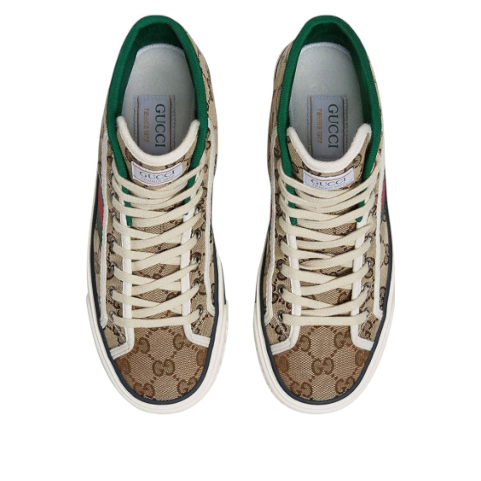 (WMNS) Gucci Tennis 1977 High Top GG 'White Red Green' 627838-HVK70-9765
