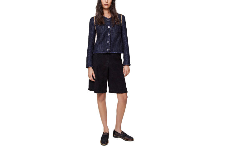 CHANEL Jackets Women's Navy