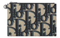 DIOR Leather Trim Clutch Regular Unisex Beige & Black