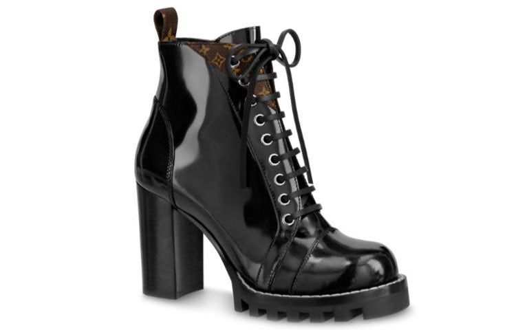 LOUIS VUITTON Lv Star Trail Ankle Boots 'Black With Conor Monogram' Women's