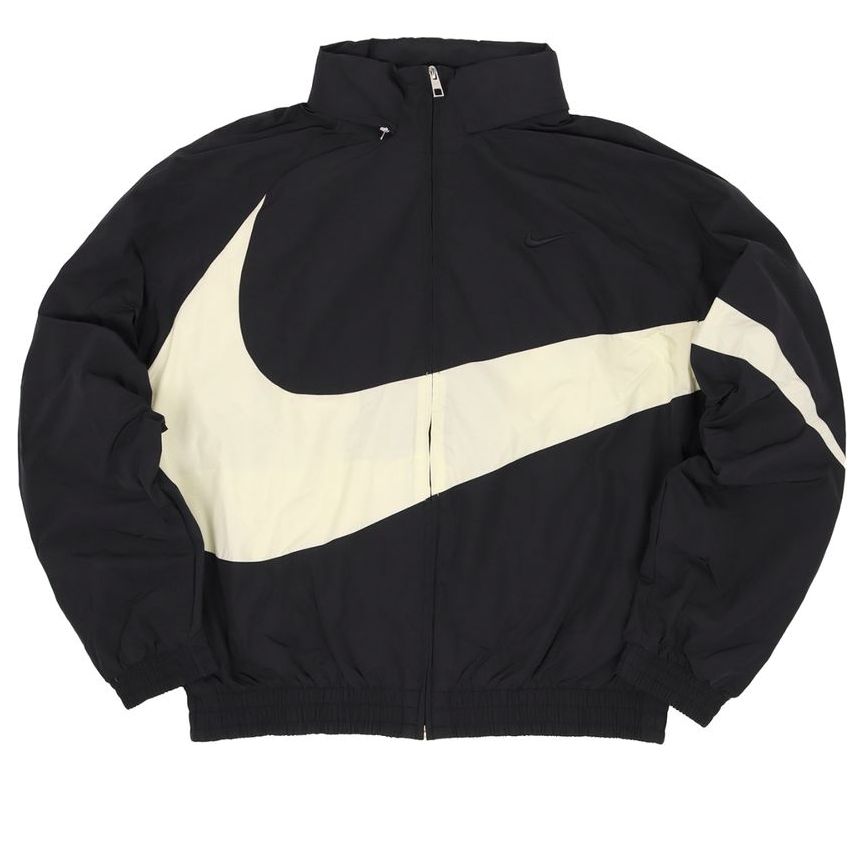 Nike Swoosh Woven Jacket 'Black White' FB7878-010