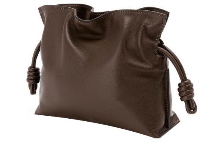 LOEWE Flamenco Clutch In Nappa Calfskin Chocolate