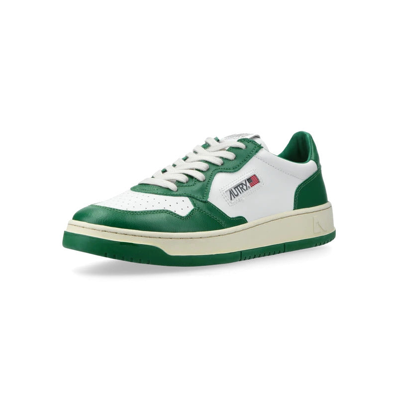 Autry Medalist Low Leather 'Green White' AULM-WB03