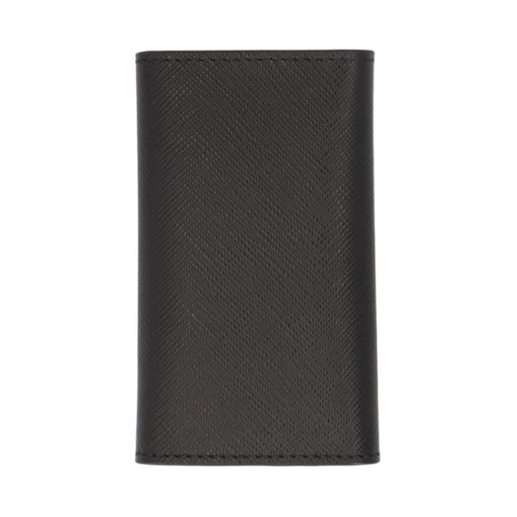 PRADA Saffiano Calfskin Key Pouch Men's Black