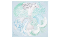 HERMES Silk Scarves Women's Blue/Green/Gray