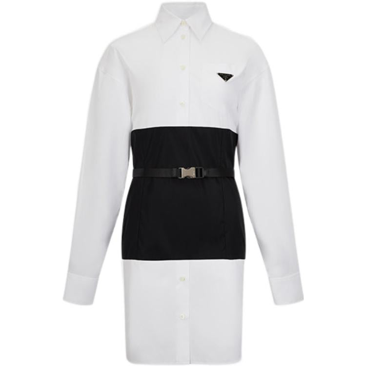 PRADA FW22 Long-Sleeved Dresses Women's White
