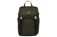 PRADA Recycled Nylon With Saffiano Leather Backpack Men's Moss Green