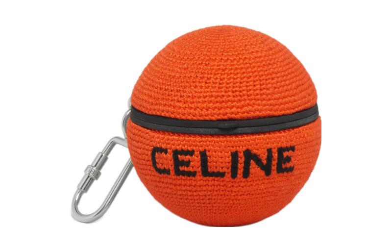 CELINE Hook And Needle Woven AirPods Pro Protective Case Earphone Case Women's Orange/Black
