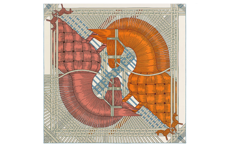 HERMES Silk Silk Scarves Women's