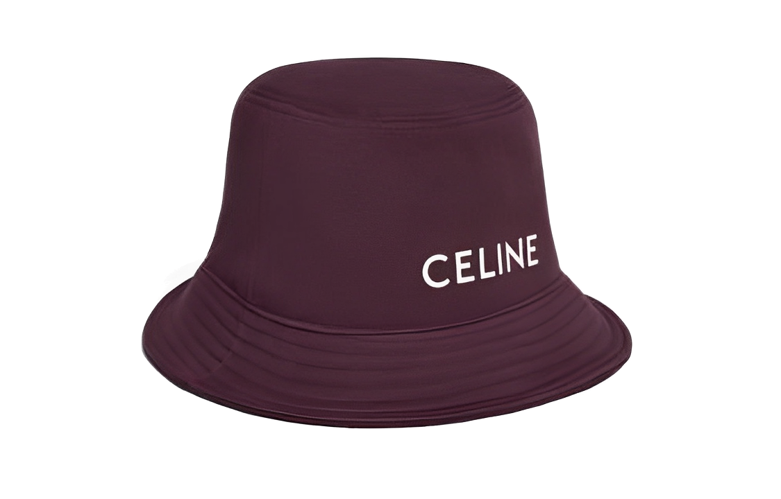 CELINE Bucket Hats Unisex Burgundy