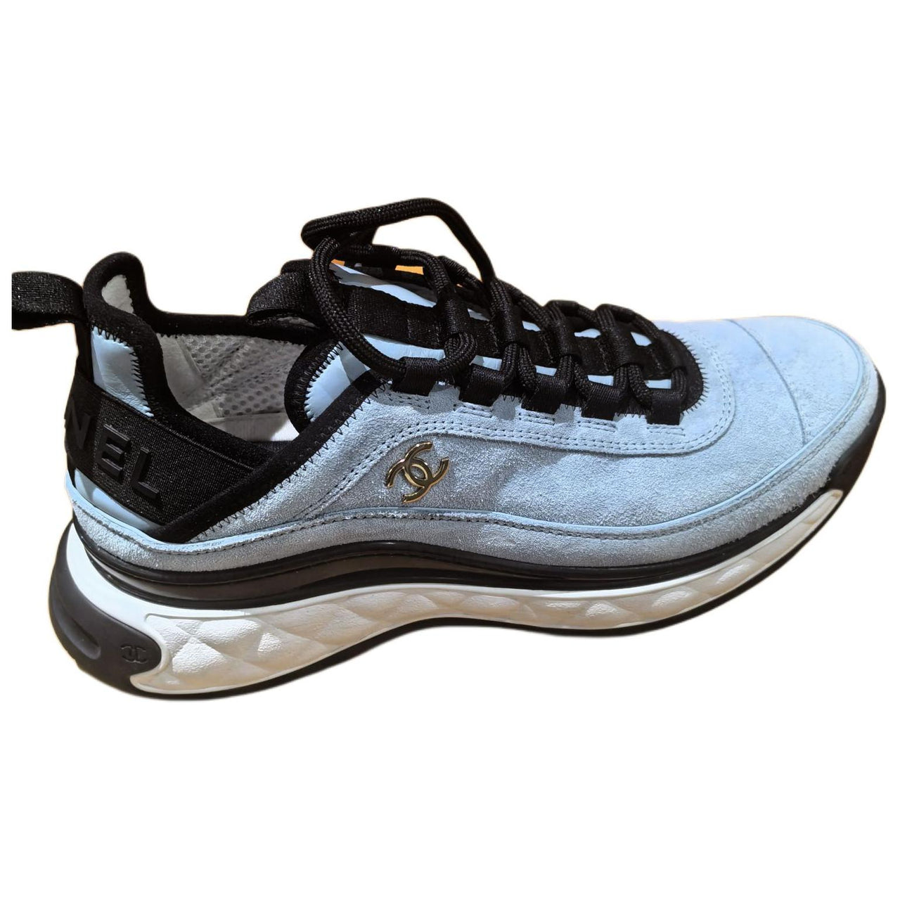 CHANEL Wear-Resistant Low-Top Casual Shoes Women's Blue