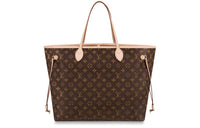 LOUIS VUITTON NEVERFULL Coated Canvas With Leather Combo Bag, Tote Bag, Shopping Bag, Handbag, Shoulder Bag Women's