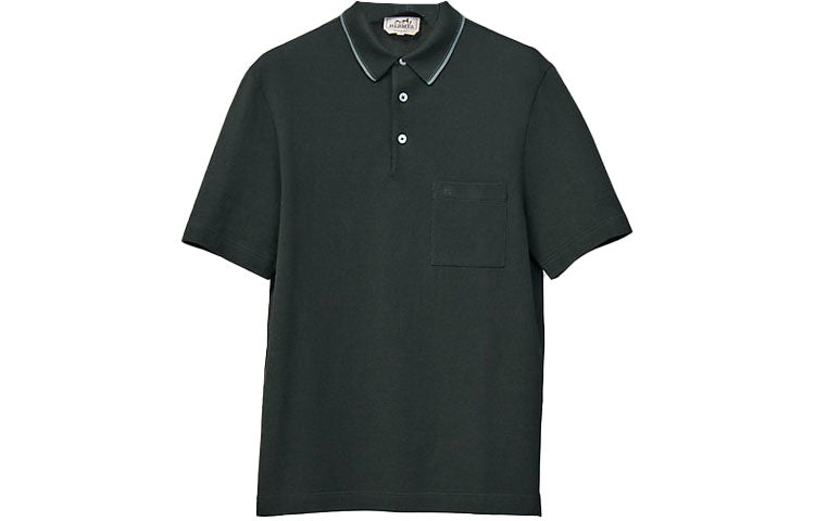 HERMES Polo Shirts Men Green