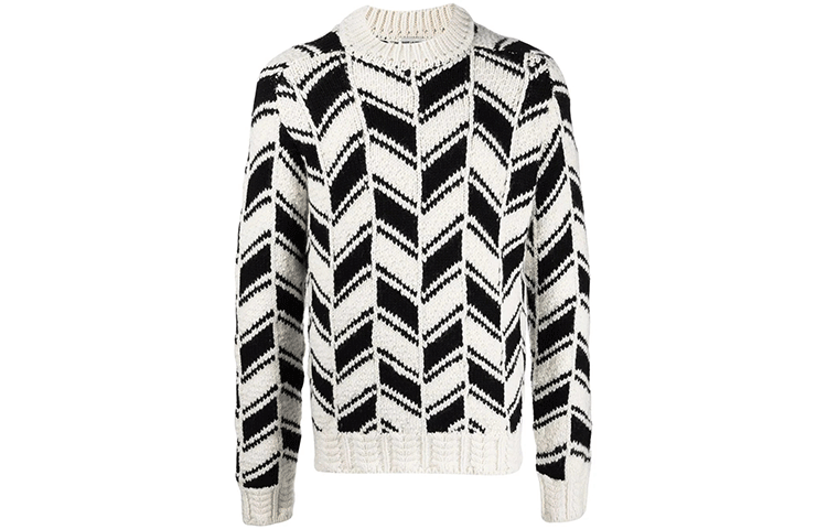 SAINT LAURENT Chevron Jacquard Jumper