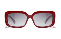 CHANEL Rectangular Sunglasses Unisex Red