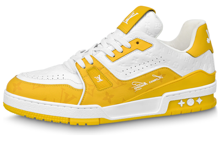 LOUIS VUITTON Lv Trainers 'White Yellow'