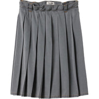 MIU MIU Pleated Chambray Skirt