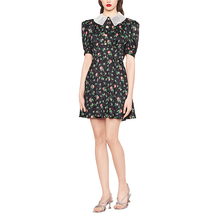 MIU MIU FW21 Short Sleeved Dress Women's Black