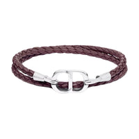 DIOR Lambskin Bracelets Men's Burgundy