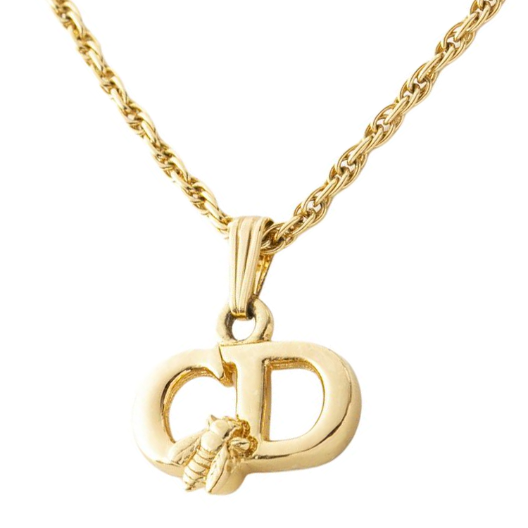 DIOR Gold-Plated Necklaces Unisex Gold