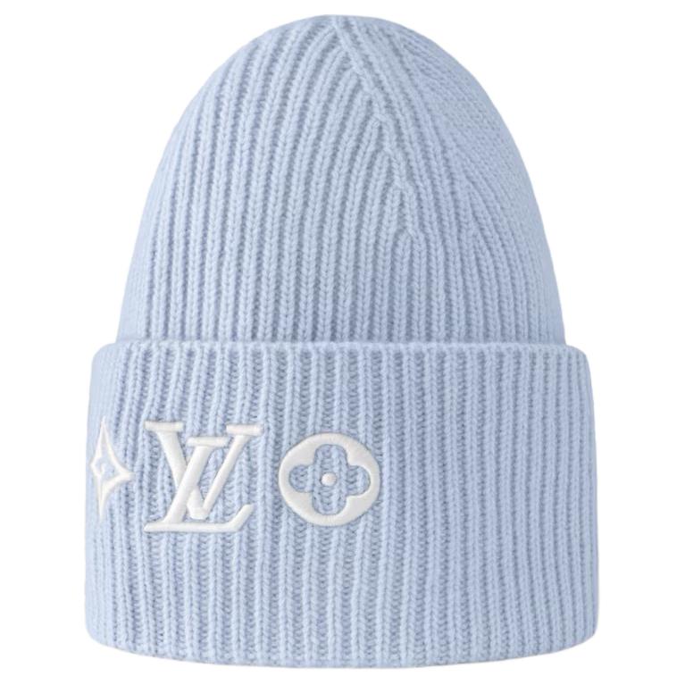 LOUIS VUITTON Sheep Wool Beanies Women's Sky Blue