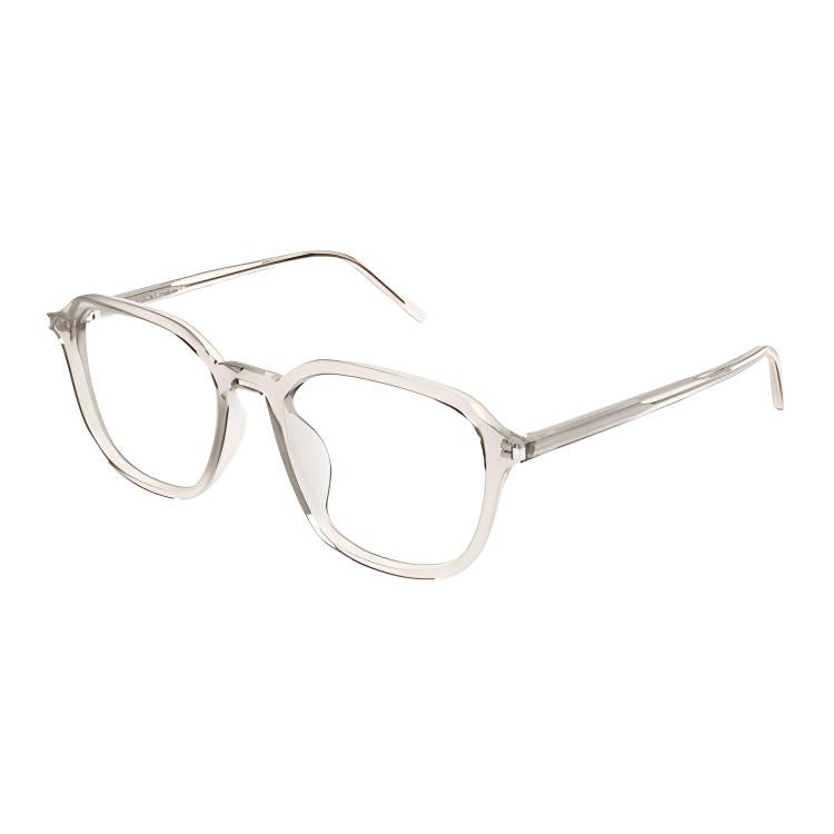 SAINT LAURENT Acetate Square Eyeglass Frames Men's Transparent