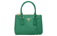 PRADA Galleria Killer Bag Lizard Skin Shoulder Bag Crossbody Bag Handbag Mini Women's Green