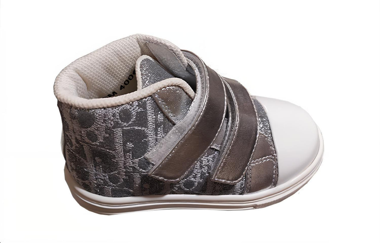DIOR B23 Wear-Resistant High-Top Baby & Toddler Shoes Silver Gray Infant And Toddler