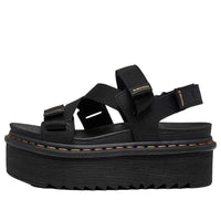 (WMNS) Dr. Martens Kimber II Logo Webbing Sandals 'Black' 31805001-001