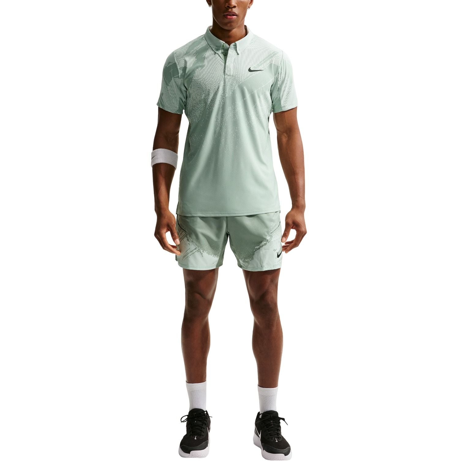 Nike Court Slam Dri-FIT ADV Polo Shirt 'Steam Barely Green Black' IB1028-006