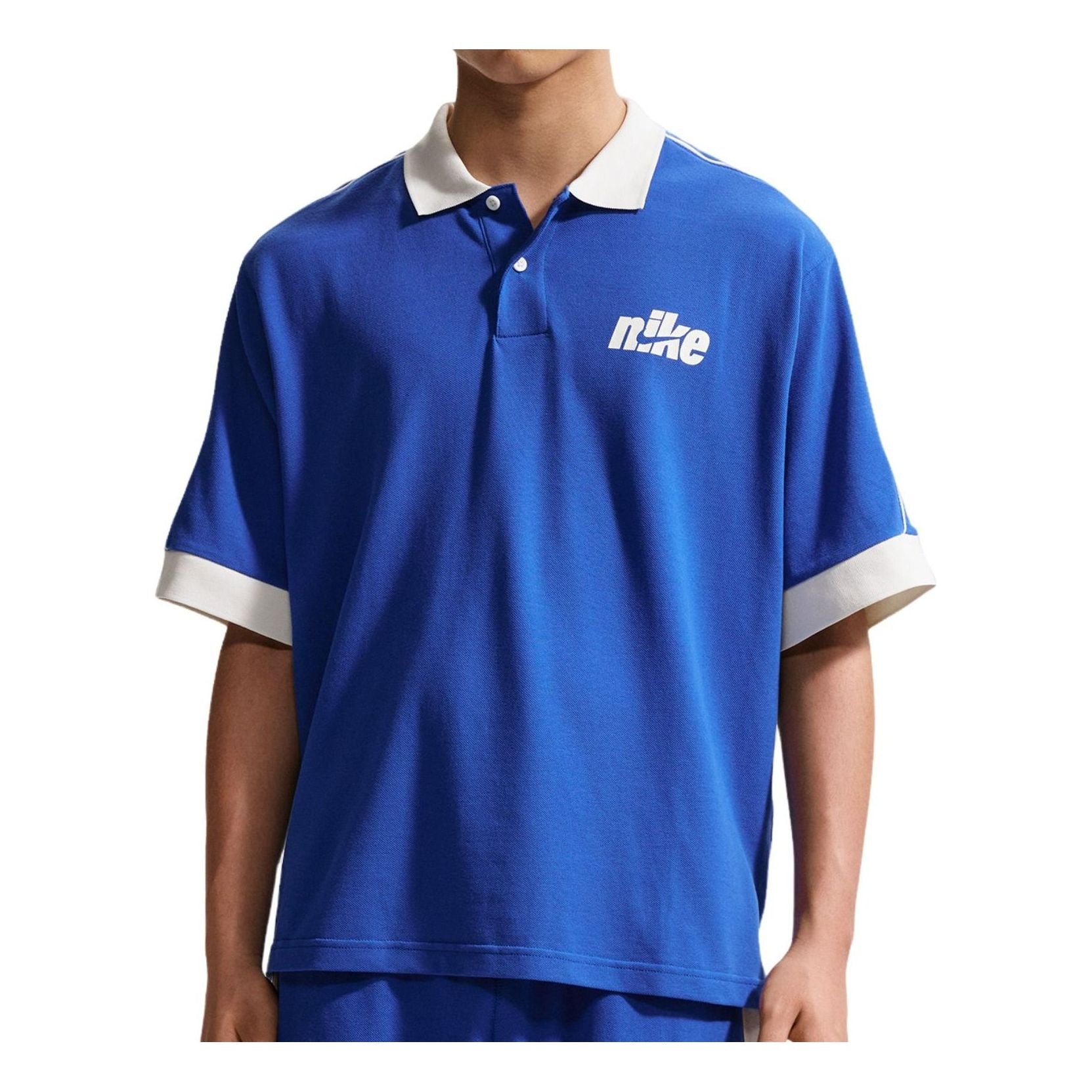 Nike Sportswear Club Oversized Polo Shirt 'Game Royal Sail' IF0724-480