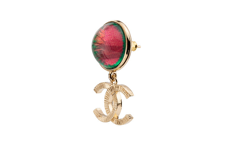 CHANEL Earrings Women's Gold