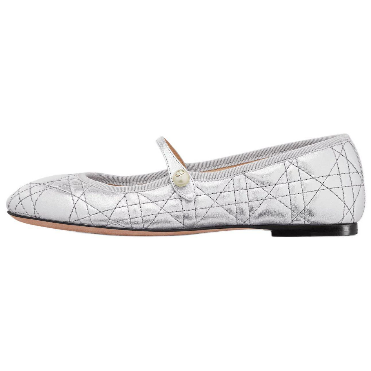 DIOR Dior Ballet Flat Mary Jane Shoes Women's Silver