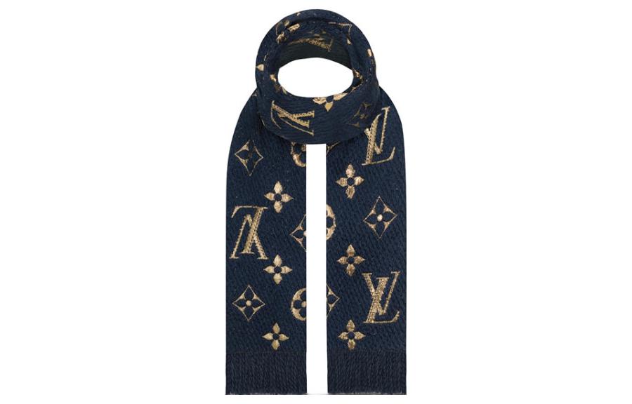 LOUIS VUITTON Knit Scarves Women's Blue