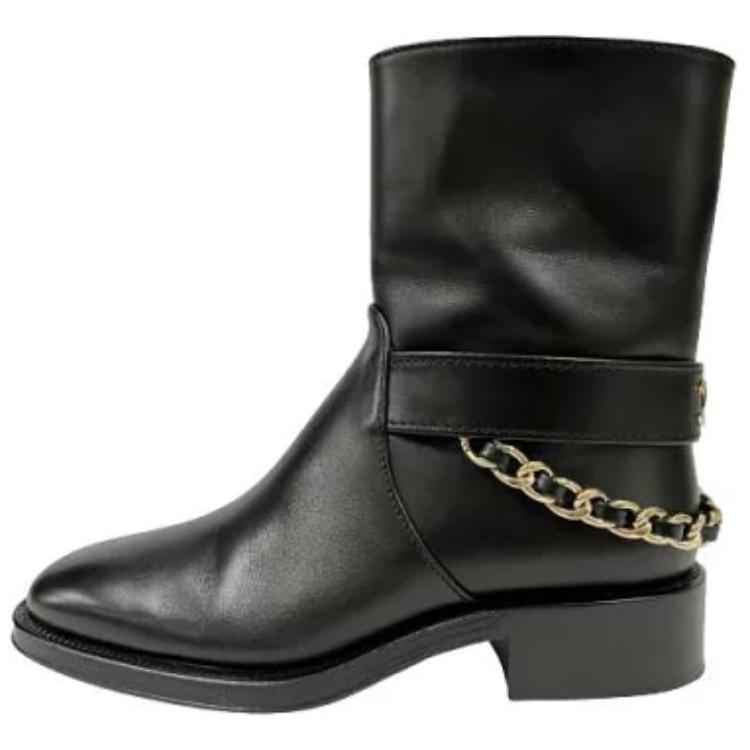 CHANEL Fashion Ankle Boots Women's Black