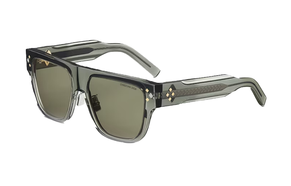 DIOR Acetate Square Sunglasses Men's Green