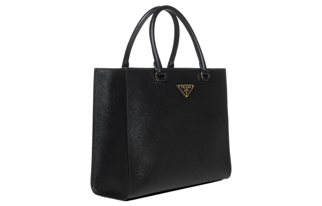 PRADA Calfskin Tote Bag Shopping Bag Shoulder Bag Handbag Women's Black