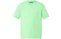 LOUIS VUITTON Solid Color Crew Neck Pullover Short Sleeved T Shirt Men's Green