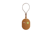 HERMES In The Loop Mysore Goat Skin Pig Nose Keychain Bag Accessory Women's Caramel/Forest Purple/Yellow Bud