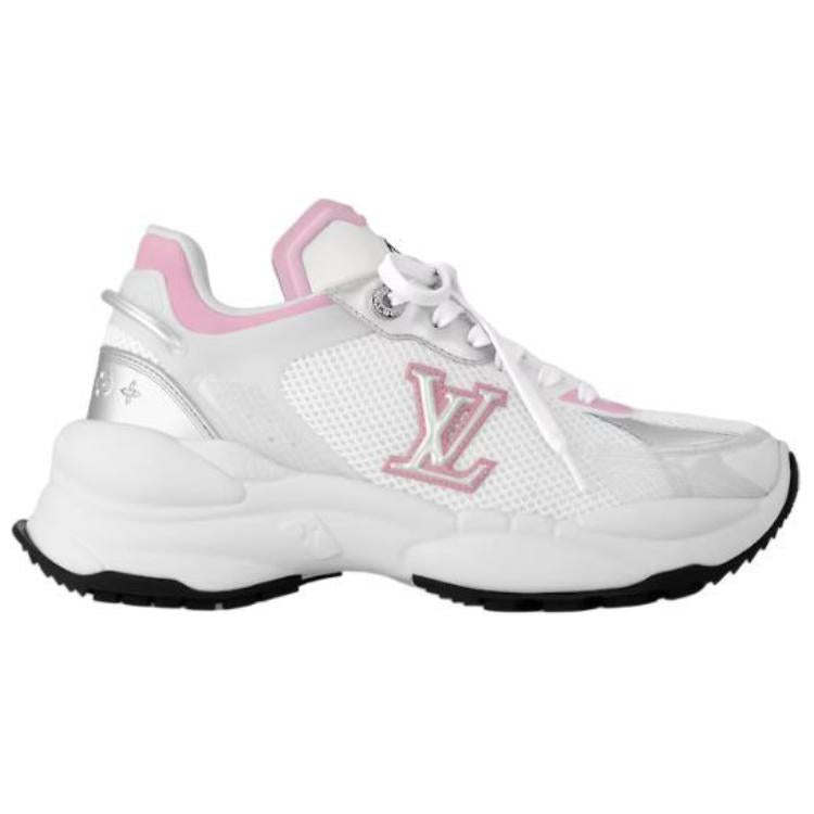 LOUIS VUITTON Run 55 Low Top Sports Casual Shoes Women's White Pink