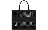 DIOR BookTote Cotton Tote Bag Shopping Bag Shoulder Bag Handbag Large Size Women's Black