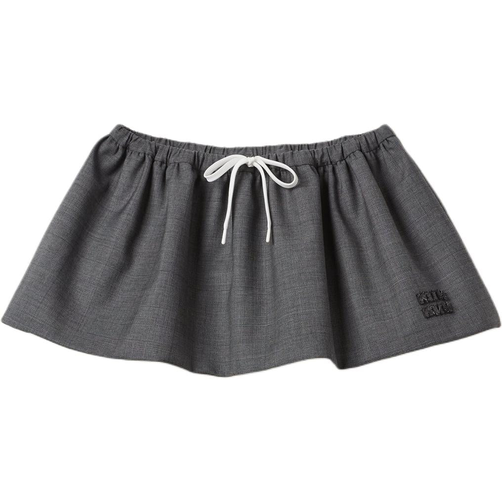 MIU MIU Casual Short Skirts Women's Slate Gray
