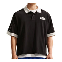 Nike Sportswear Club Oversized Polo Shirt 'Black Sail' IF0724-010