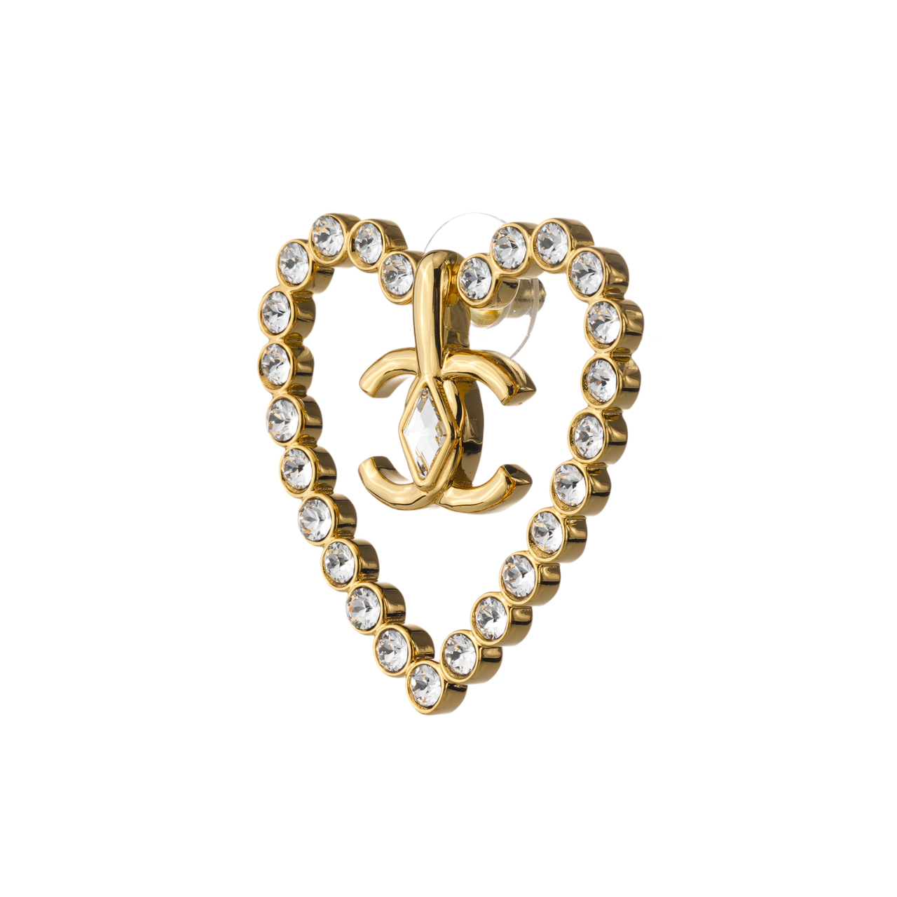 CHANEL Hoop Earrings Women's Gold