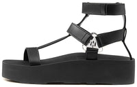 HERMES Enid Strap Sandals Women's Black