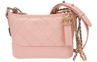 CHANEL Gabrielle Calfskin Hobo Bag, Handbag, Shoulder Bag, Crossbody Bag Small Size Women's Light Pink